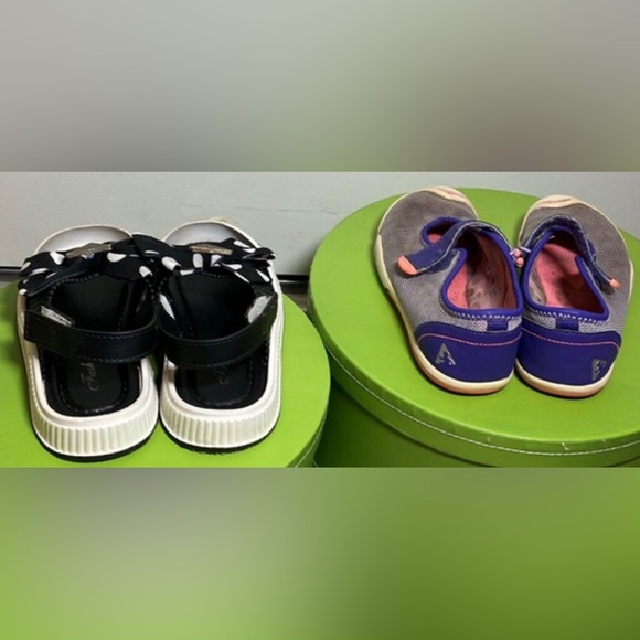 Plae Chloe purple passion flower print shoes sz. 10T & Polka Dot Fashion Sandals - Picture 6 of 11